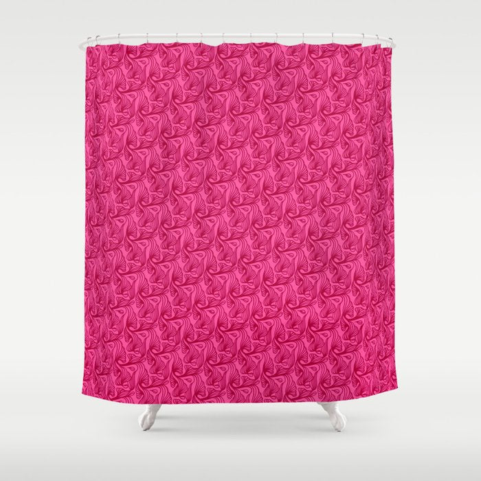 AT Pattern 3 Magenta Shower Curtain Gallery Image 1