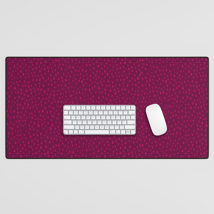 Raspberry Paint Drops Desk Mat Gallery Image 1
