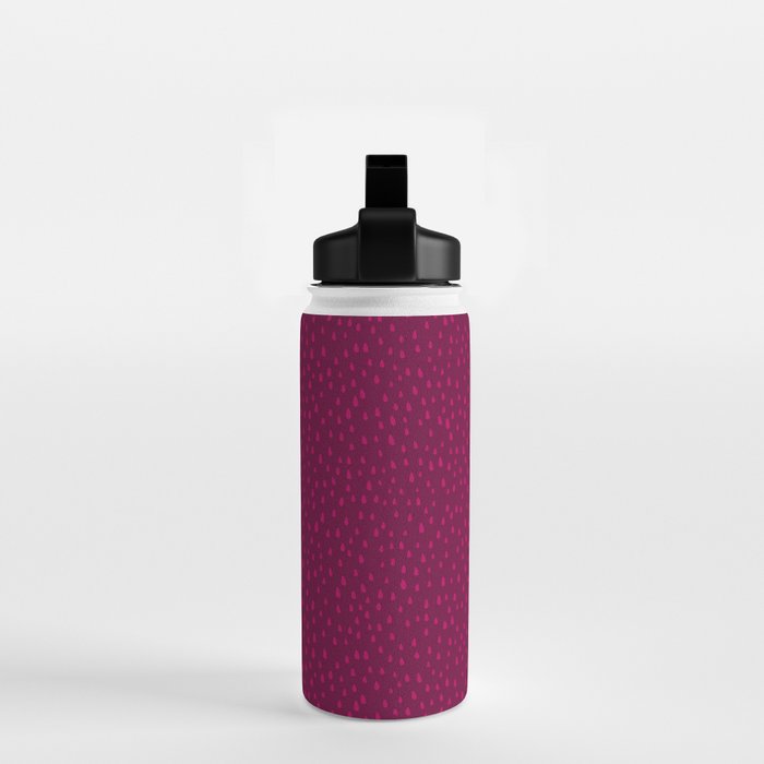 Raspberry Paint Drops Water Bottle Gallery Image 2