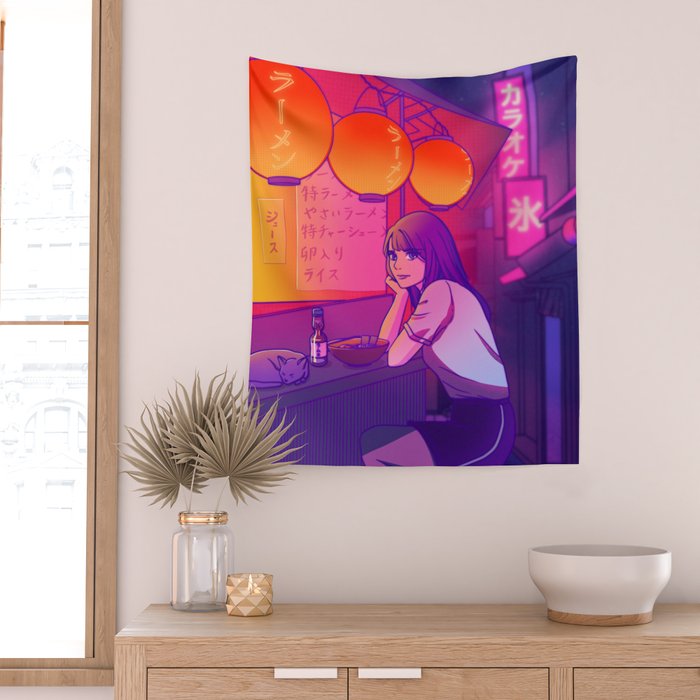 Ramen shop Wall Tapestry Gallery Image 2