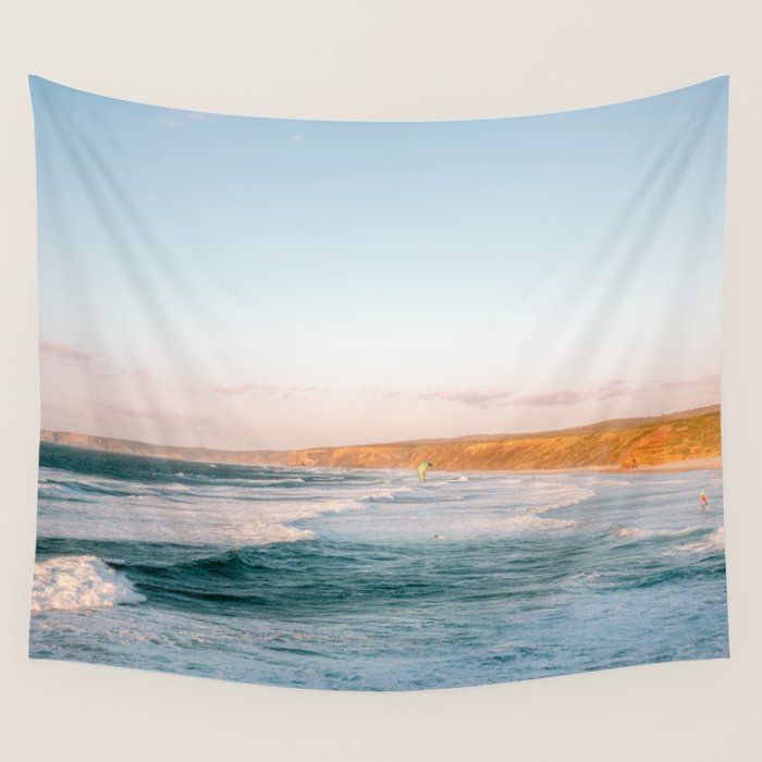 Algarve Wind surf | Portugal travel photography Wall Tapestry Gallery Image 1