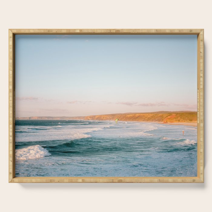 Algarve Wind surf | Portugal travel photography Serving Tray Gallery Image 1