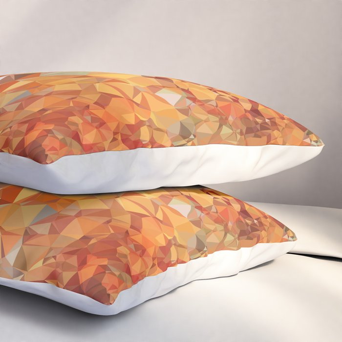 Blue Rust Abstract Low Poly Geometric Vector Art Pillow Sham Gallery Image 3