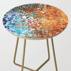Blue Rust Abstract Low Poly Geometric Vector Art Side Table Gallery Image 2
