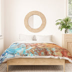 Blue Rust Abstract Low Poly Geometric Vector Art Duvet Cover Gallery Image 3