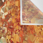 Blue Rust Abstract Low Poly Geometric Vector Art Wall Tapestry Gallery Image 3