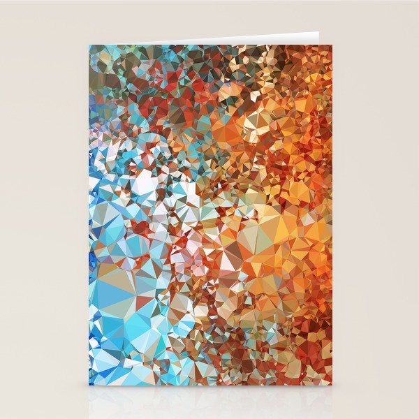 Blue Rust Abstract Low Poly Geometric Vector Art Stationery Card Gallery Image 1