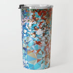 Blue Rust Abstract Low Poly Geometric Vector Art Travel Mug Gallery Image 3