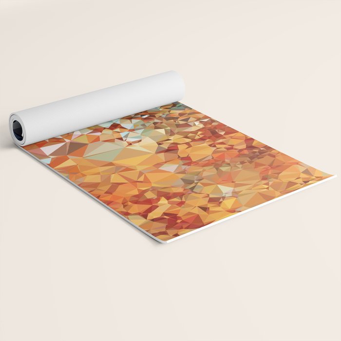 Blue Rust Abstract Low Poly Geometric Vector Art Yoga Mat Gallery Image 2