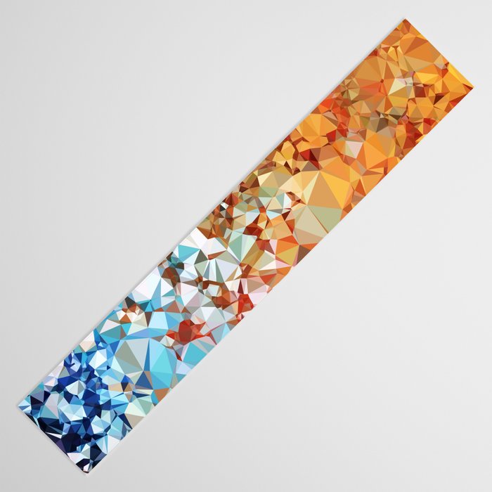 Blue Rust Abstract Low Poly Geometric Vector Art Table Runner Gallery Image 3