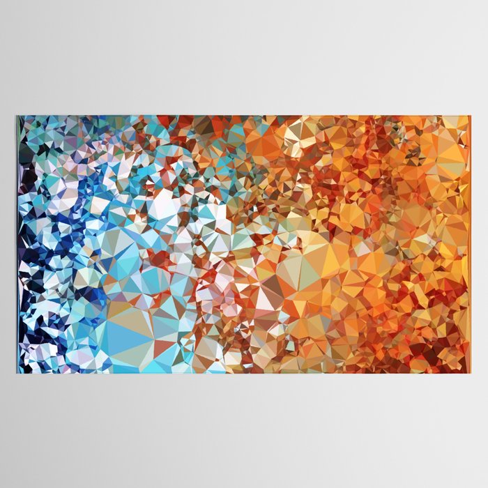 Blue Rust Abstract Low Poly Geometric Vector Art Tablecloth Gallery Image 2