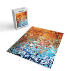 Blue Rust Abstract Low Poly Geometric Vector Art Jigsaw Puzzle Gallery Image 2