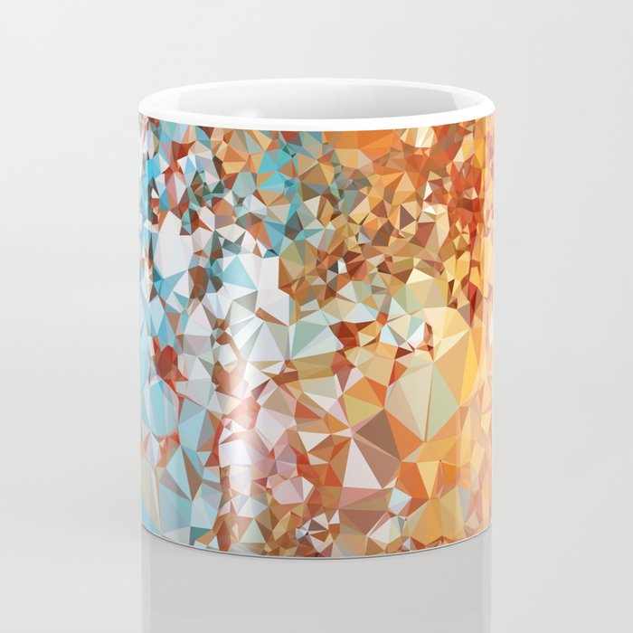 Blue Rust Abstract Low Poly Geometric Vector Art Coffee Mug Gallery Image 4