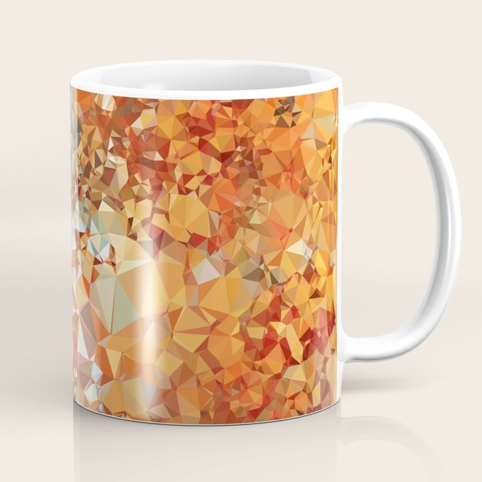 Blue Rust Abstract Low Poly Geometric Vector Art Coffee Mug Gallery Image 1