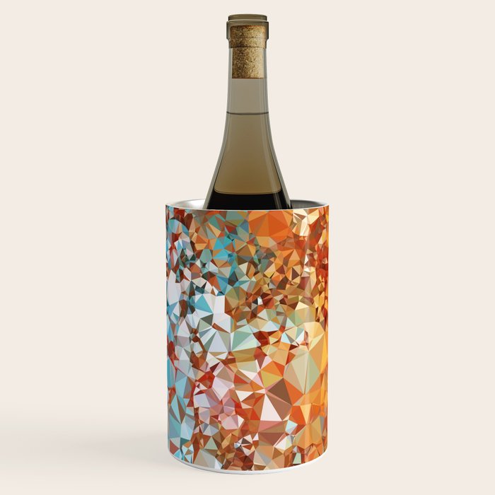 Blue Rust Abstract Low Poly Geometric Vector Art Wine Chiller Gallery Image 1