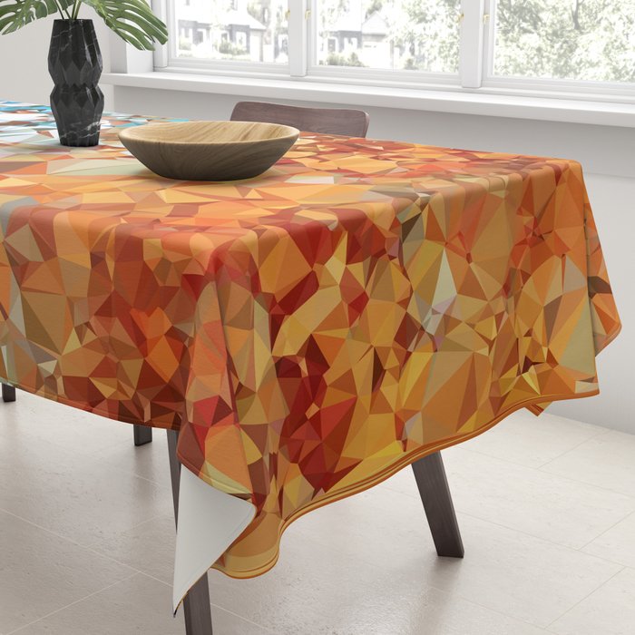 Blue Rust Abstract Low Poly Geometric Vector Art Tablecloth Gallery Image 3