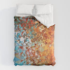 Blue Rust Abstract Low Poly Geometric Vector Art Comforter Gallery Image 6