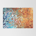 Blue Rust Abstract Low Poly Geometric Vector Art Rug Gallery Image 2