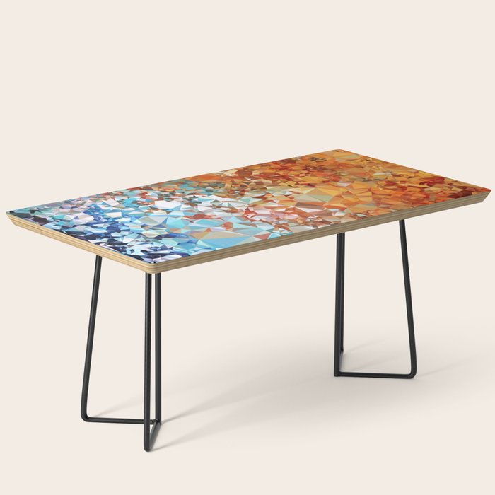 Blue Rust Abstract Low Poly Geometric Vector Art Coffee Table Gallery Image 1