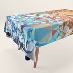 Blue Rust Abstract Low Poly Geometric Vector Art Tablecloth Gallery Image 1