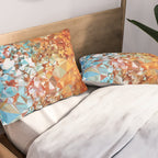 Blue Rust Abstract Low Poly Geometric Vector Art Pillow Sham Gallery Image 2