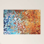Blue Rust Abstract Low Poly Geometric Vector Art Welcome Mat Gallery Image 1