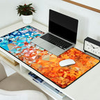 Blue Rust Abstract Low Poly Geometric Vector Art Desk Mat Gallery Image 2