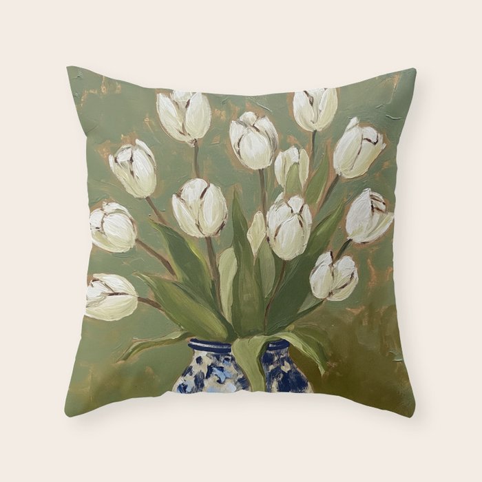 Tulips Throw Pillow Gallery Image 1