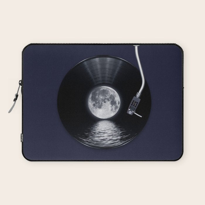 Vinyl moon Laptop Sleeve Gallery Image 1