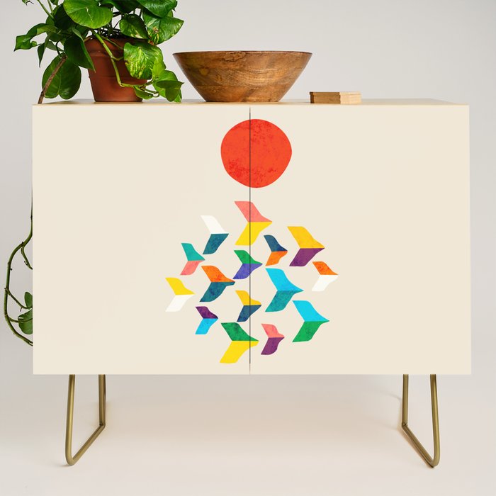 Great Bird Migration Credenza Gallery Image 1