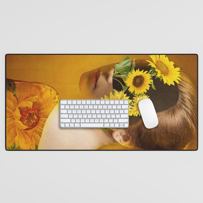 Sunflower Lady Desk Mat Gallery Image 1
