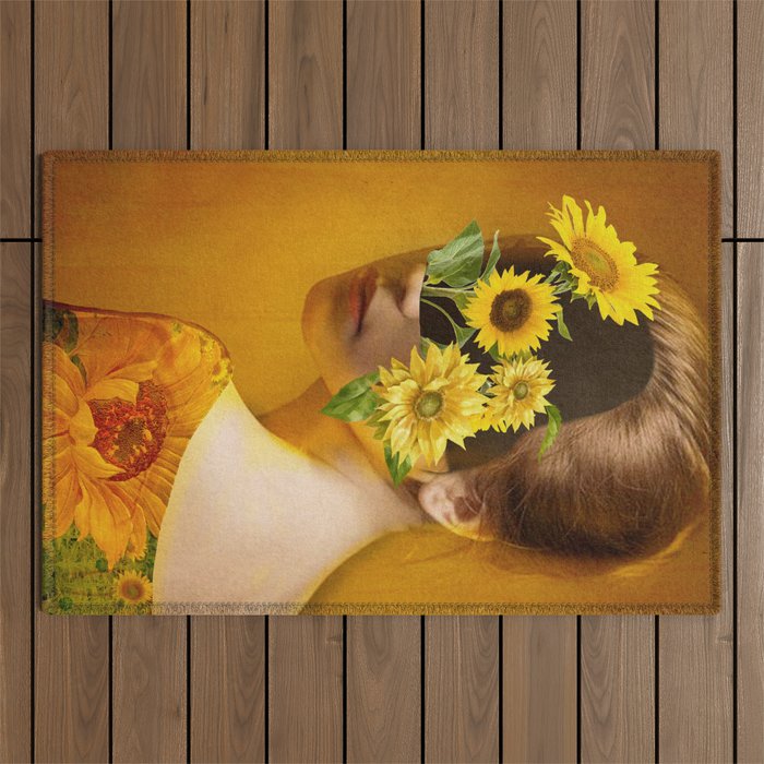 Sunflower Lady Outdoor Rug Gallery Image 1