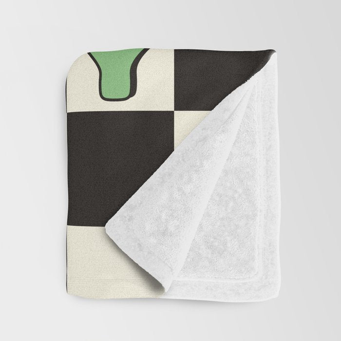 Have A Nice Day. Y2k Stickers, Black & White Checker Throw Blanket Gallery Image 3