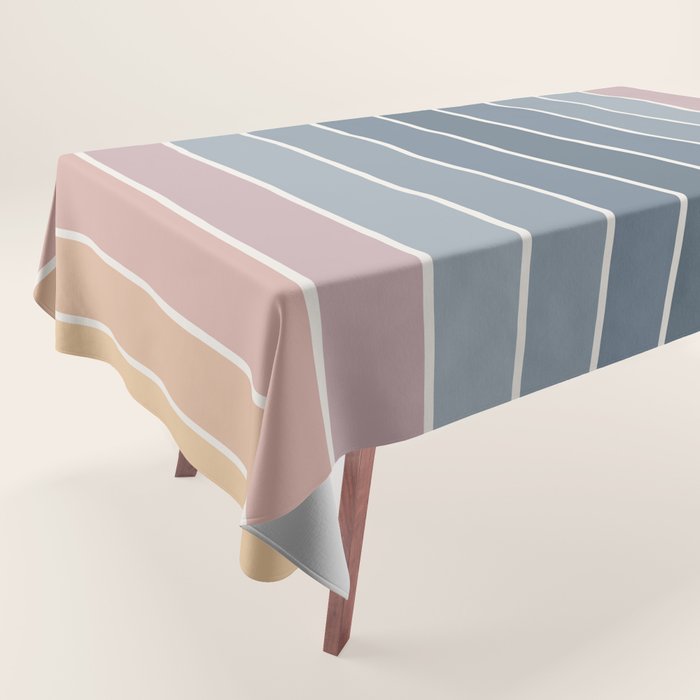 Gradient Arch XXII Sunrise Mid Century Modern Rainbow Tablecloth Gallery Image 1