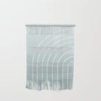 Ombre Arch XVII Natural Teal Gradient Modern Geometric Lines Wall Hanging Gallery Image 1