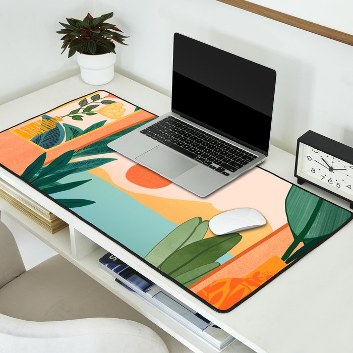 Tropical Evening Sunset Landscape Desk Mat Gallery Image 2