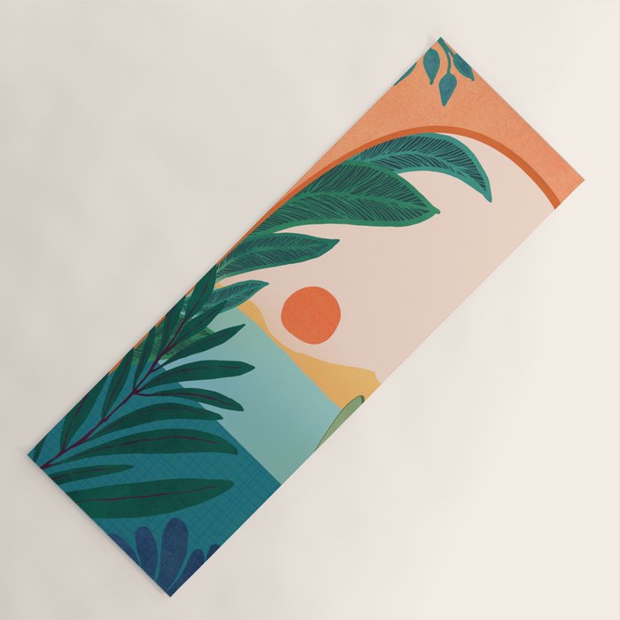 Tropical Evening Sunset Landscape Yoga Mat Gallery Image 1