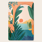 Tropical Evening Sunset Landscape Cutting Board Gallery Image 1