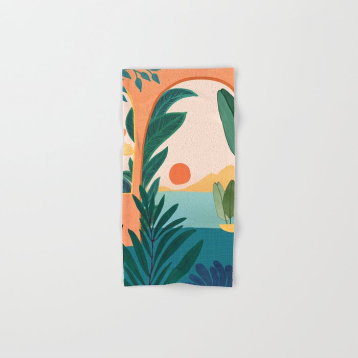 Tropical Evening Sunset Landscape Towels Gallery Image 1