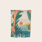 Tropical Evening Sunset Landscape Wall Hanging Gallery Image 1