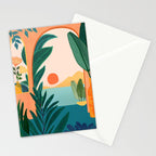 Tropical Evening Sunset Landscape Stationery Card Gallery Image 2