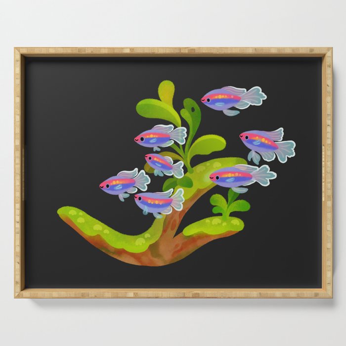 Freshwater fish and plants 1 Serving Tray Gallery Image 1