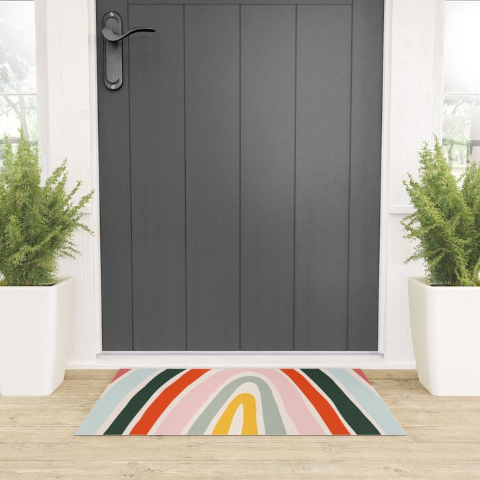70s Vintage Rainbow Welcome Mat Gallery Image 3