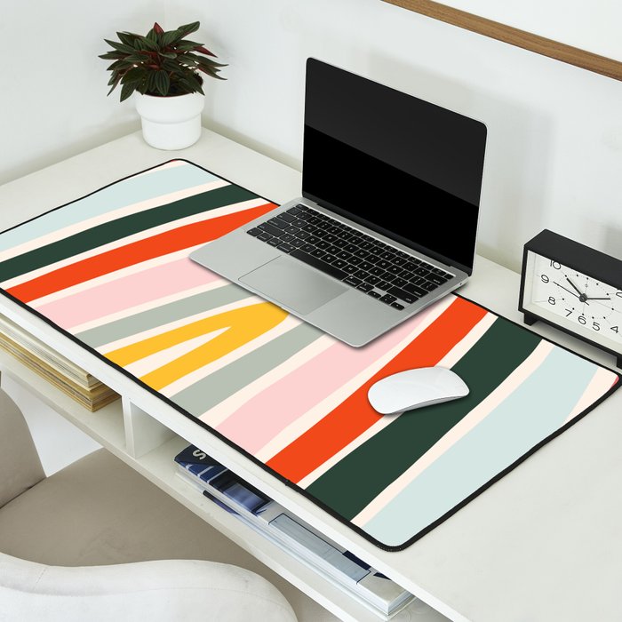 70s Vintage Rainbow Desk Mat Gallery Image 2