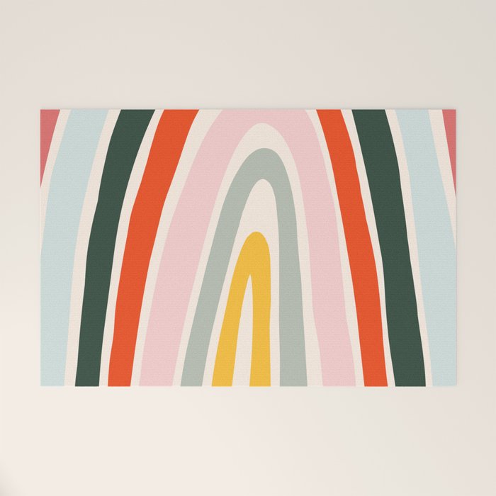 70s Vintage Rainbow Welcome Mat Gallery Image 1