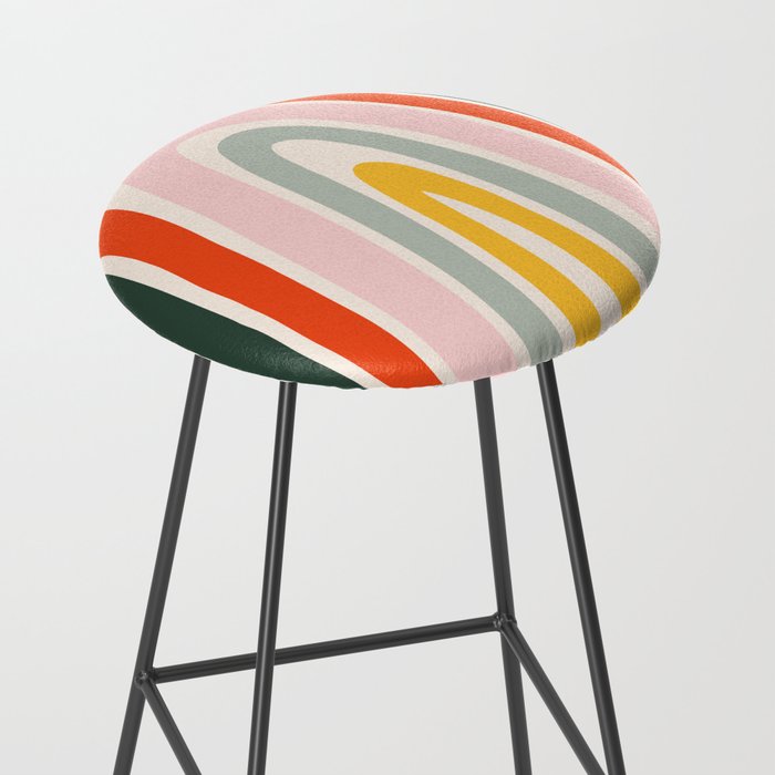 70s Vintage Rainbow Stool Gallery Image 2