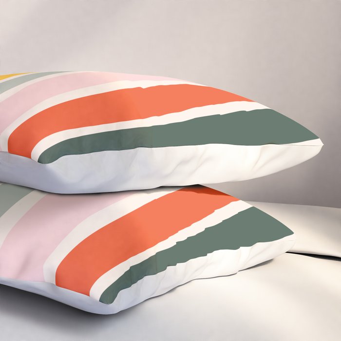 70s Vintage Rainbow Pillow Sham Gallery Image 3