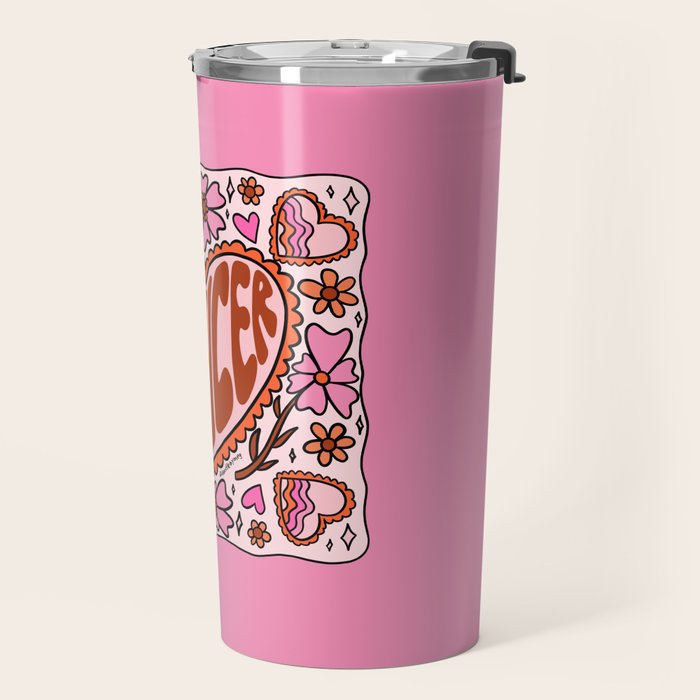 Cancer Zodiac Heart Travel Mug Gallery Image 2