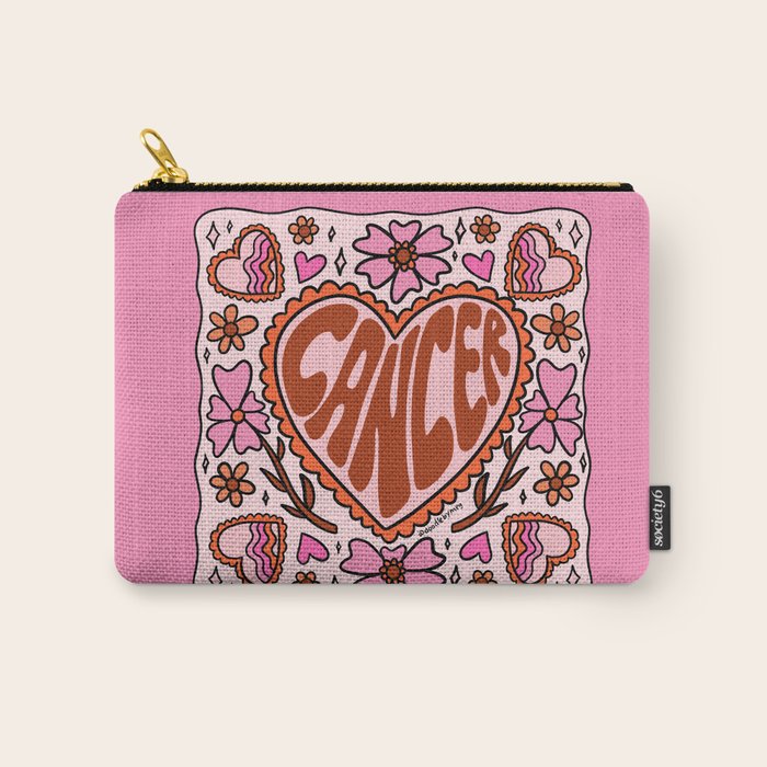 Cancer Zodiac Heart Carry All Pouch Gallery Image 1