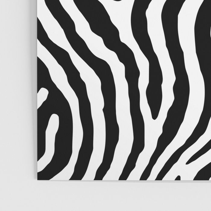 Black and white zebra stripe print art pattern Poster Gallery Image 3